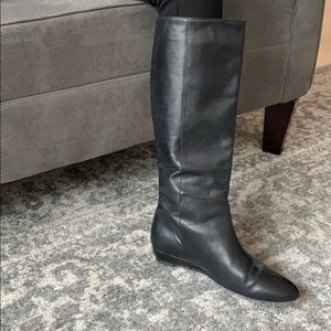 Loeffler Randall Leather Knee- High Boots